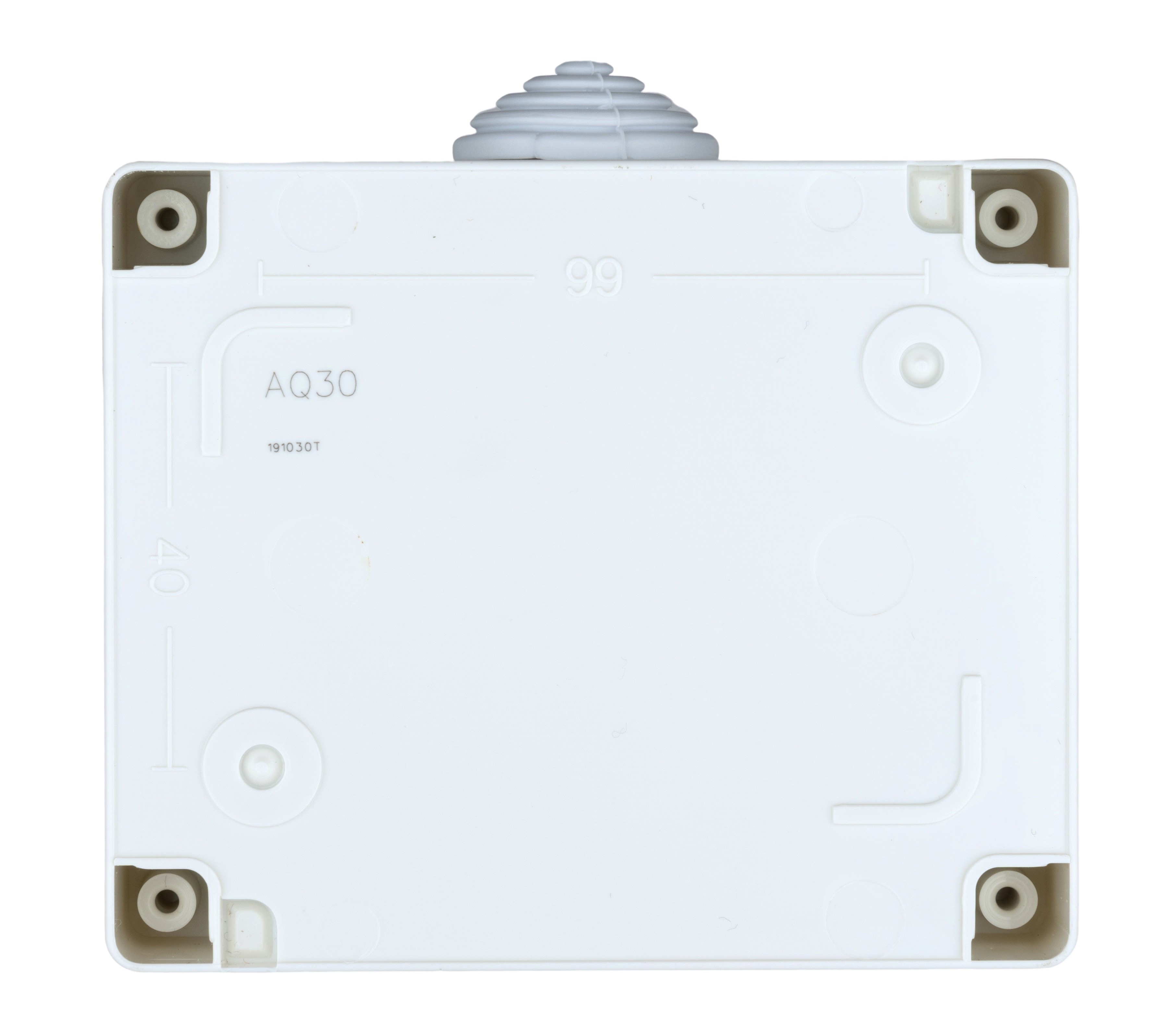 AP-Klappgehäuse, IP55, 3M, transparenter Deckel, 3M, weiß
