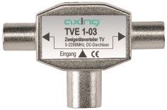 Foto: SAT Zweigeräteverteiler IEC-Buchse-2xIEC-Stecker,TV,TVE 1-03 (c) Schrack