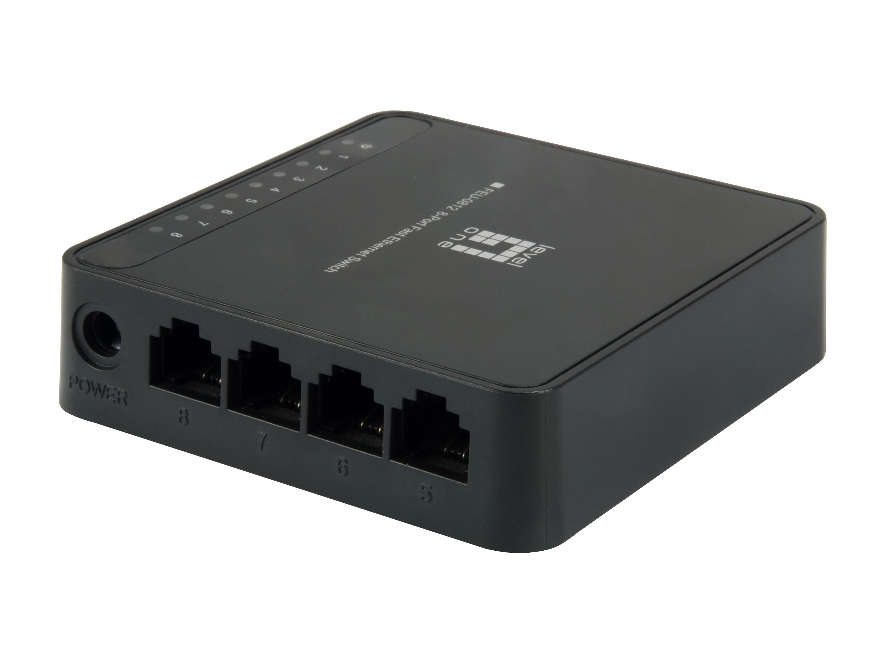 Switch 8xRJ45 10/100, Leise, Lüfterlos, externes Netzteil