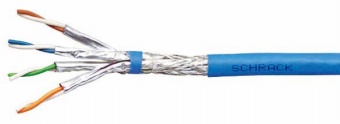 Foto: S/FTP Kabel Cat.7, 4x2xAWG23/1, 1200Mhz, LS0H, Dca, 30% blau (c) Schrack