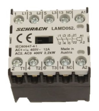 Foto: Mikro-Leistungsschütz, 2,2kW, 5A AC3, 3-polig, 1Ö, 24VDC (c) Schrack