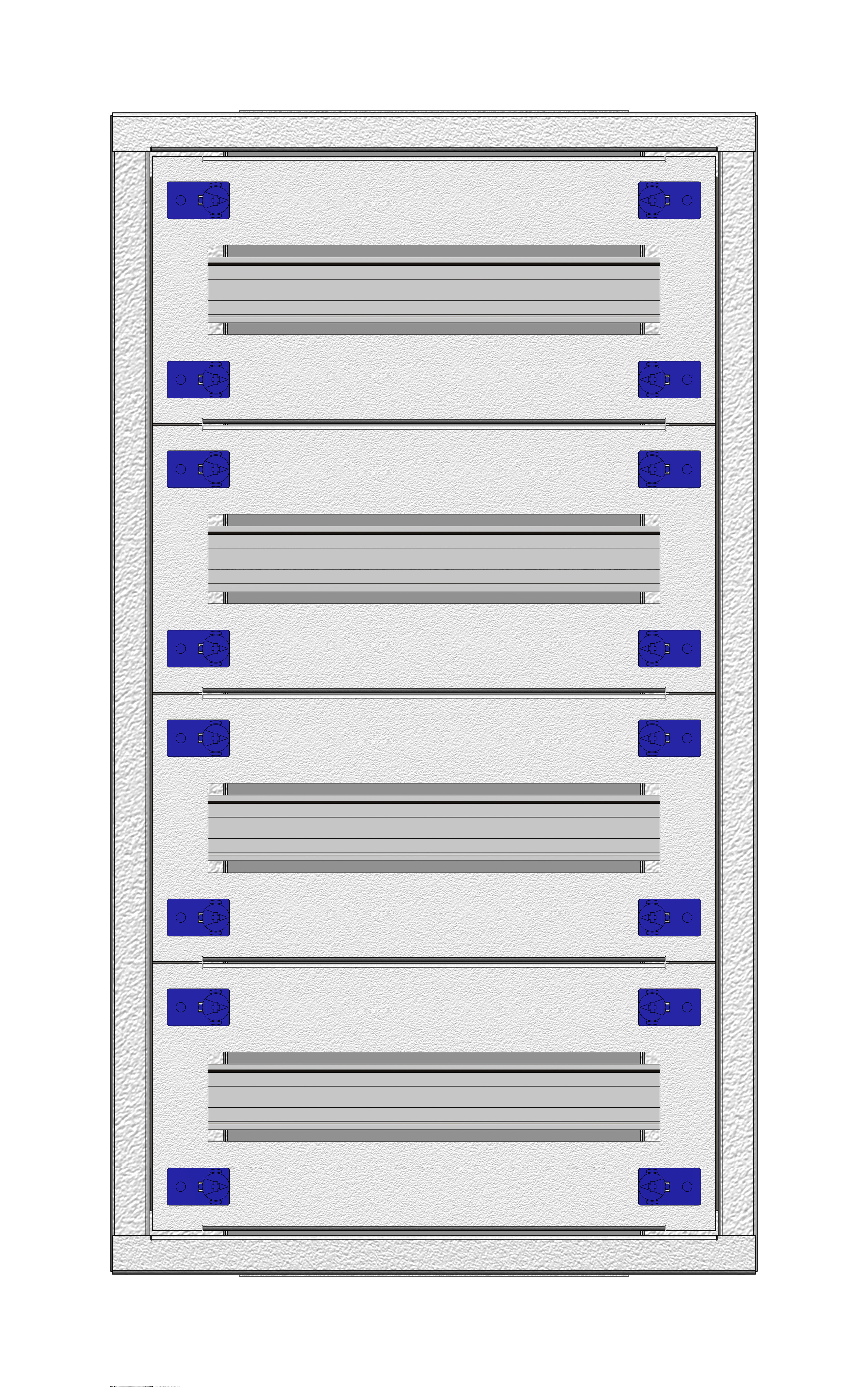 Aufputz-Installationsverteiler 1A-12L, H640B380T180mm