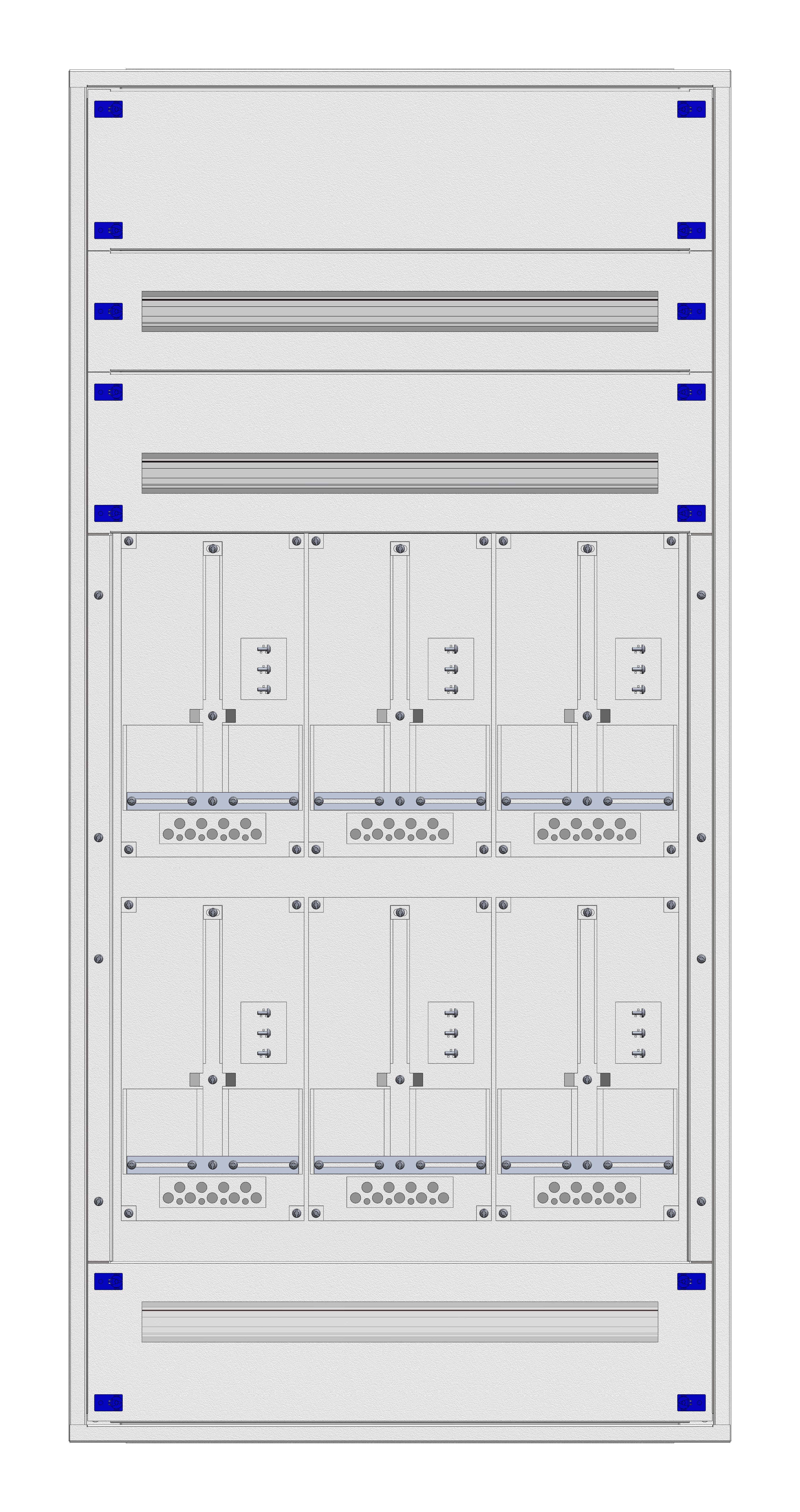 Aufputz-Zählerverteiler 3A-33G/VBG 6ZP, H1605B810T250mm