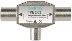 Foto: SAT Zweigeräteverteiler IEC-Stec-2xIEC-Buchse,Radio,TVE 2-03 (c) Schrack