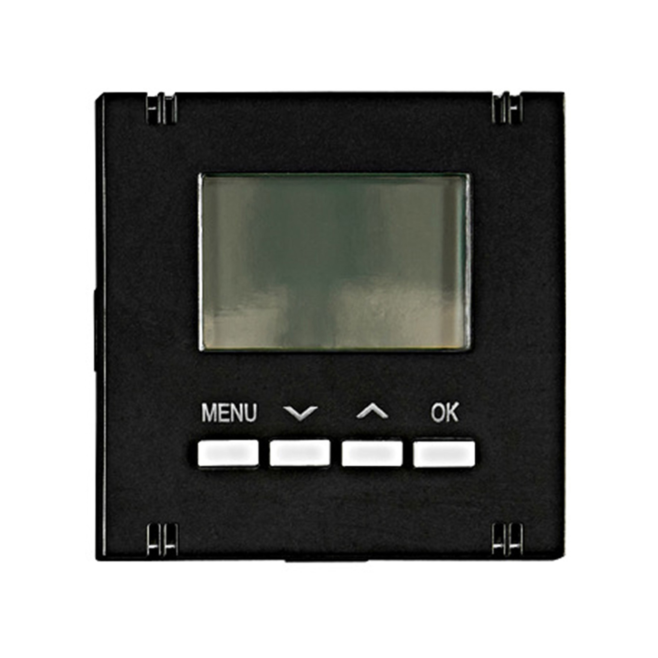 Digitaler Raumthermostat Aufsatz, Heizung/Kühlung, Schwarz