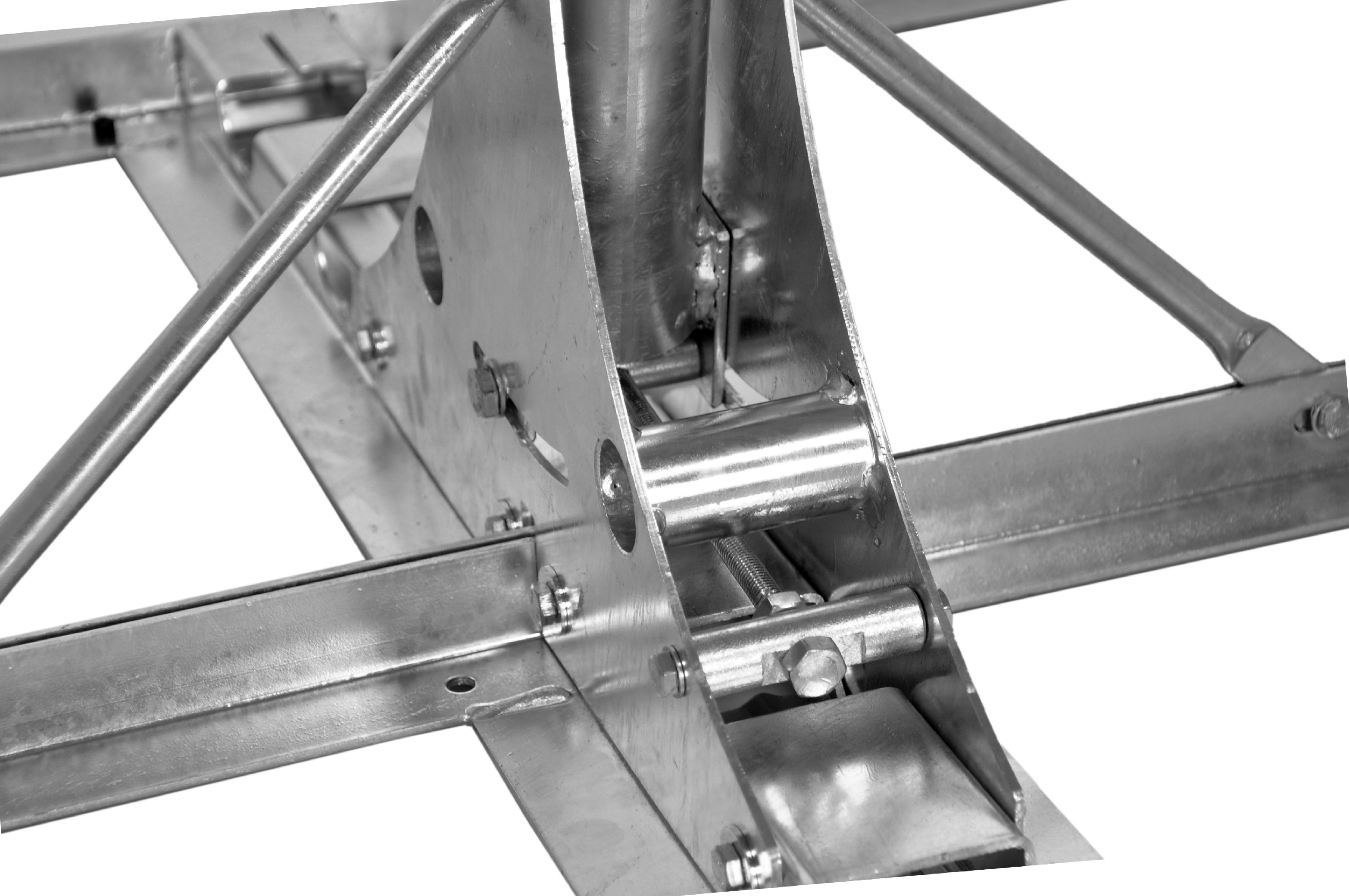 SAT Flachdach-Ständer für 4xBeton 50x50cm, Mast=110cm, Stahl