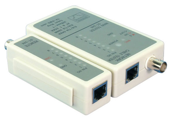 Netzwerk Tester, BNC / RJ45, mit Remote und Tasche