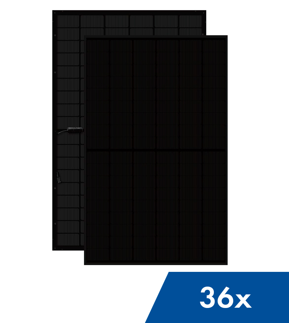 Sunrise Aquamen 440W, Glas Glas, Bifacial, full black, Pal