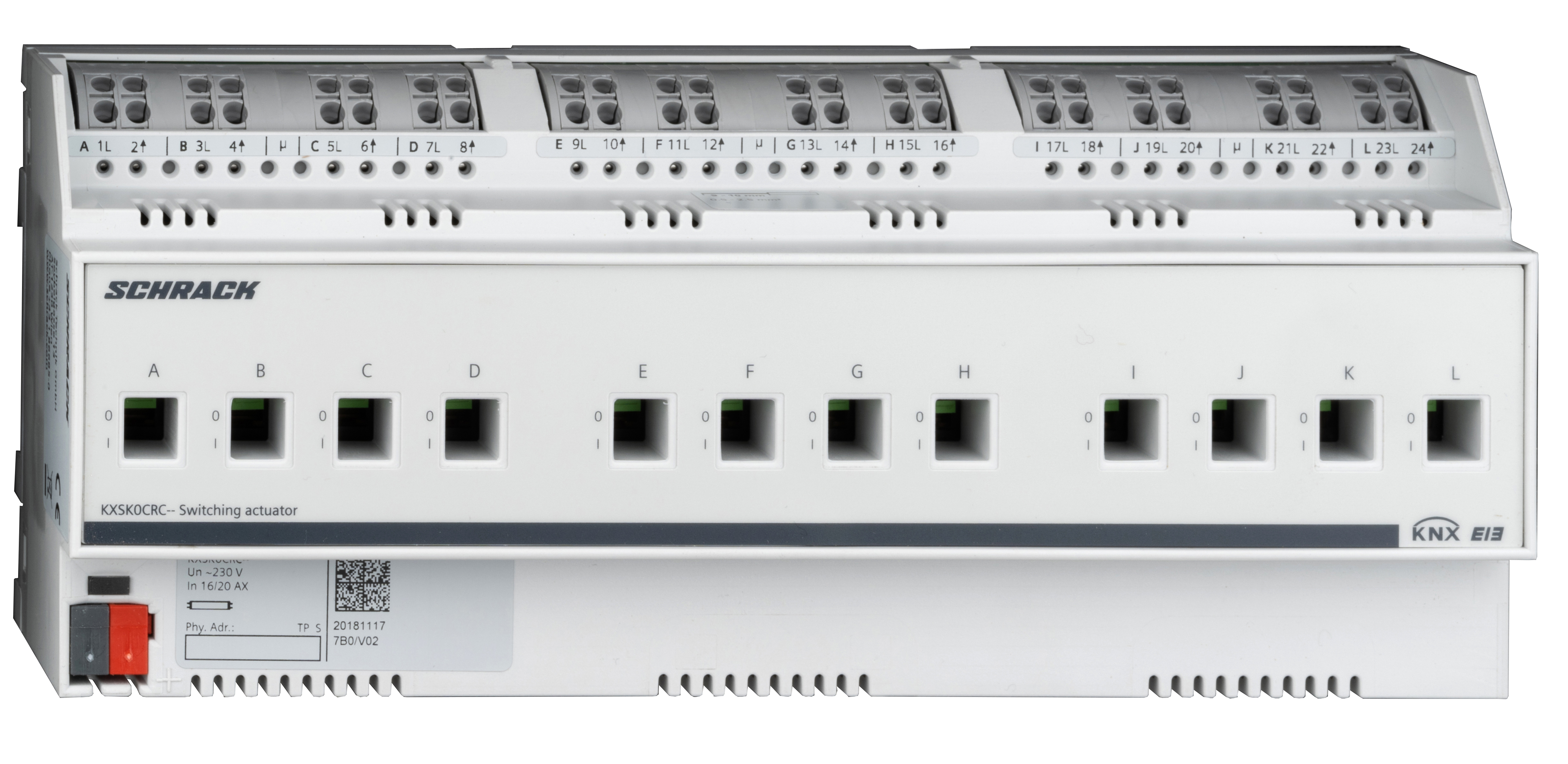 Foto: KNX Schaltaktor 12 x 16/20AX, 230V AC (c) Schrack