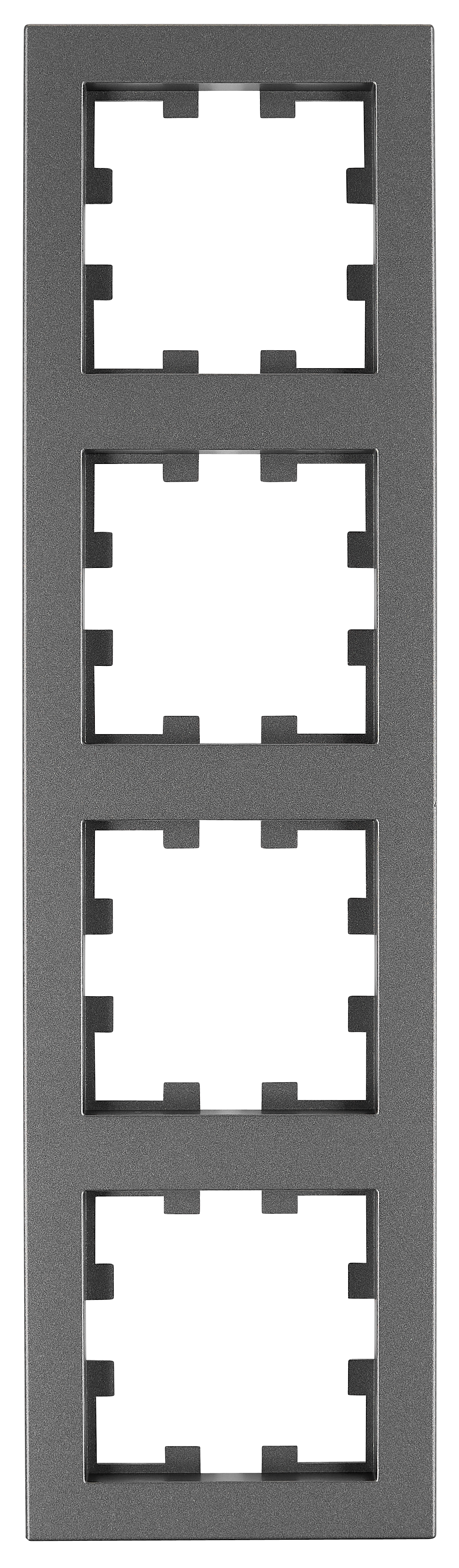 Rahmen 4-fach, Design CUBIC, anthrazit