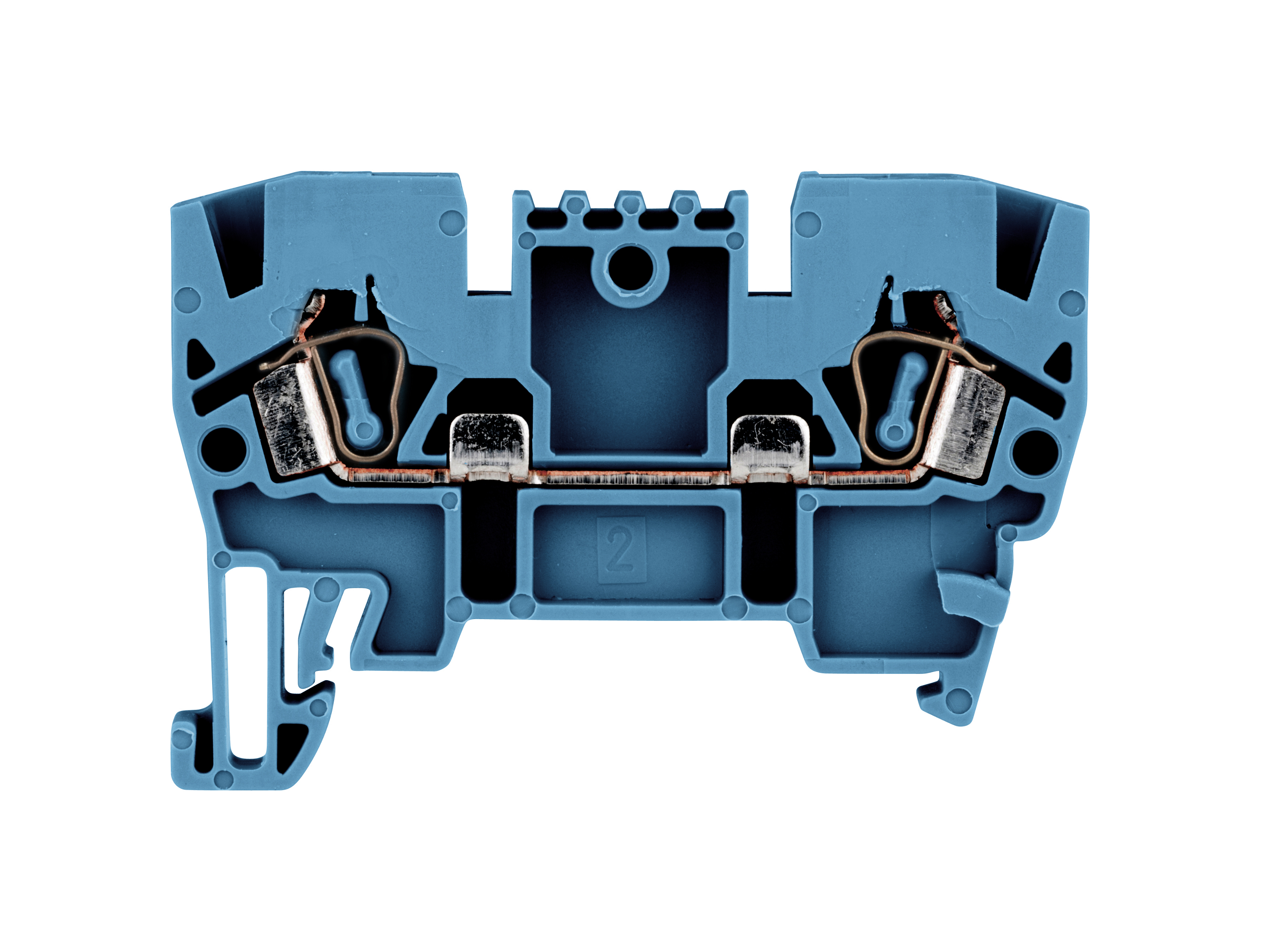 Foto: Federkraftklemme 2,5mm², Type YBK 2.5 blau (c) Schrack