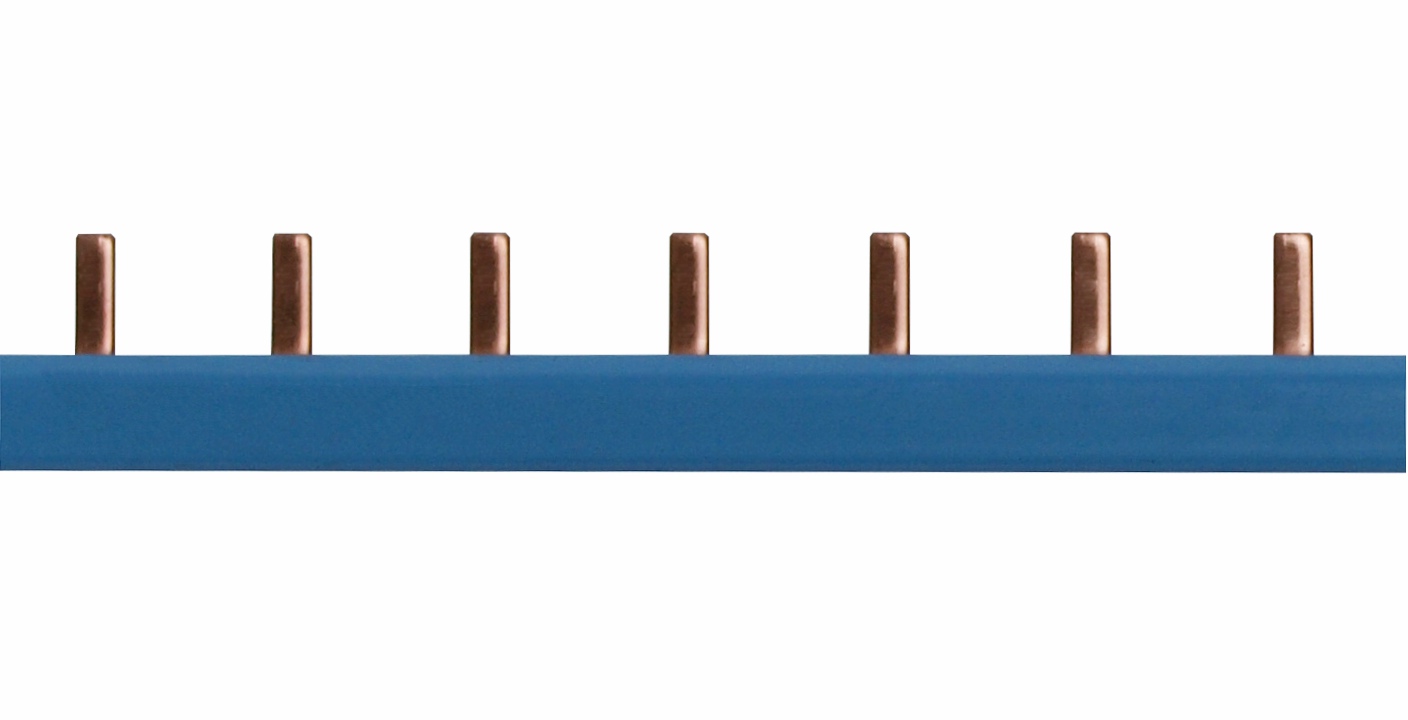 Foto: Small Connect, Verschienung 1-polig, 1m Steg, 1TE, Blau (c) Schrack