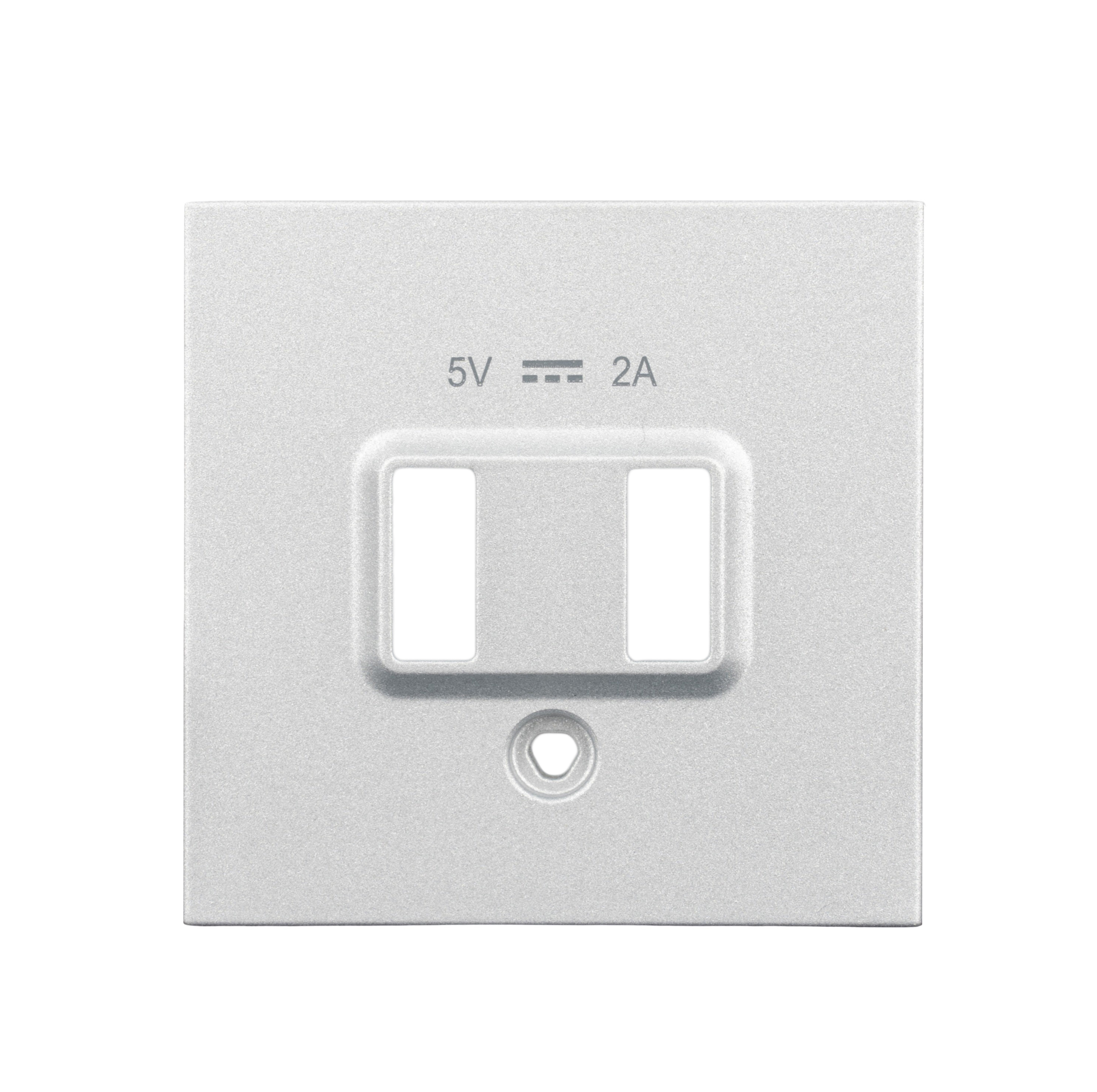 Foto: USB Ladesteckdosen-Abdeckung, weiß (c) Schrack