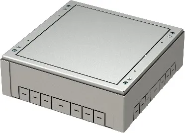 Einbaubox für Bodendose RB 2x7M, 273x269,5x83-128mm