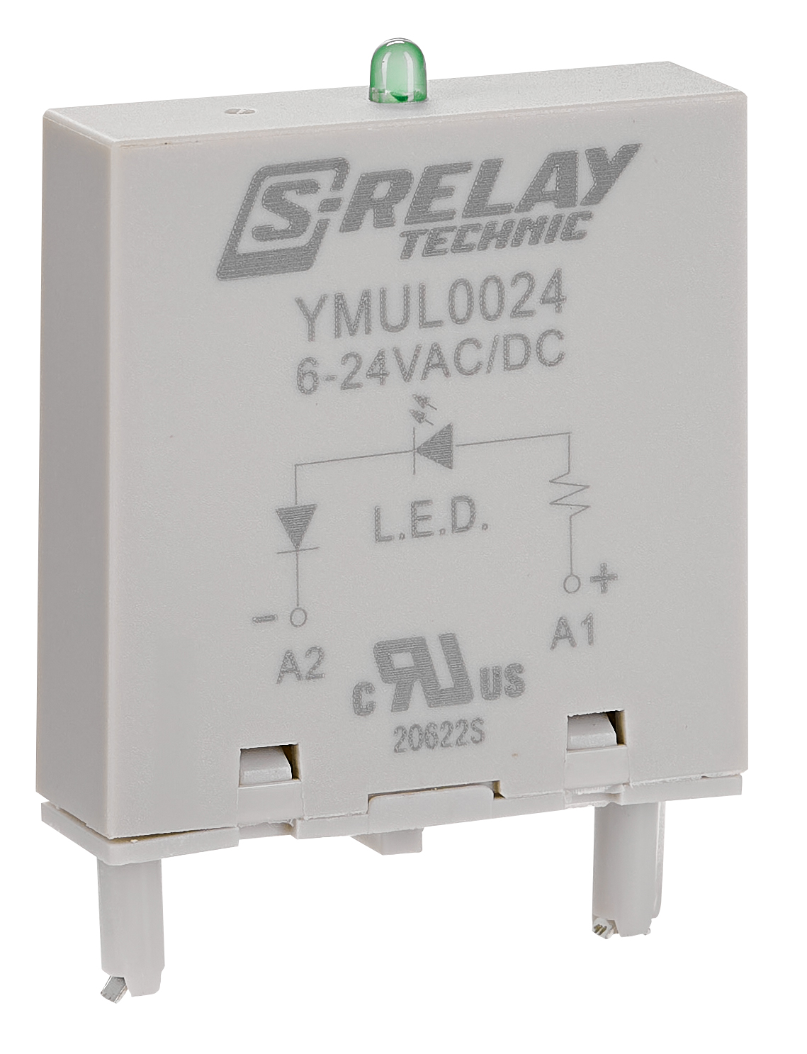 Schutzmodul LED 6-24VDC/AC für Relaissockel YMU