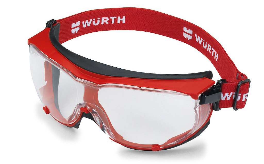 Foto: Schutzbrille WEGA mit Kopfband, klar, EN166 und EN170 (c) Schrack