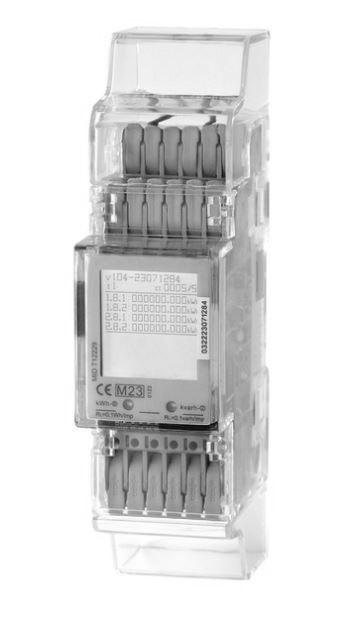 Digitaler kWh-Zähler, 4 Tarife, Wandleranschluß 1,5(6)A, MID