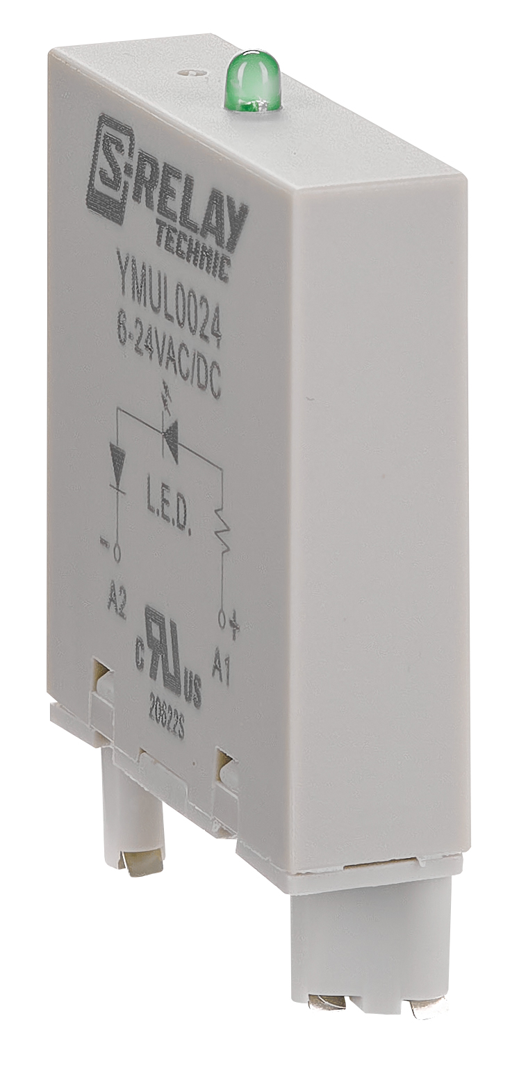 Schutzmodul LED 6-24VDC/AC für Relaissockel YMU