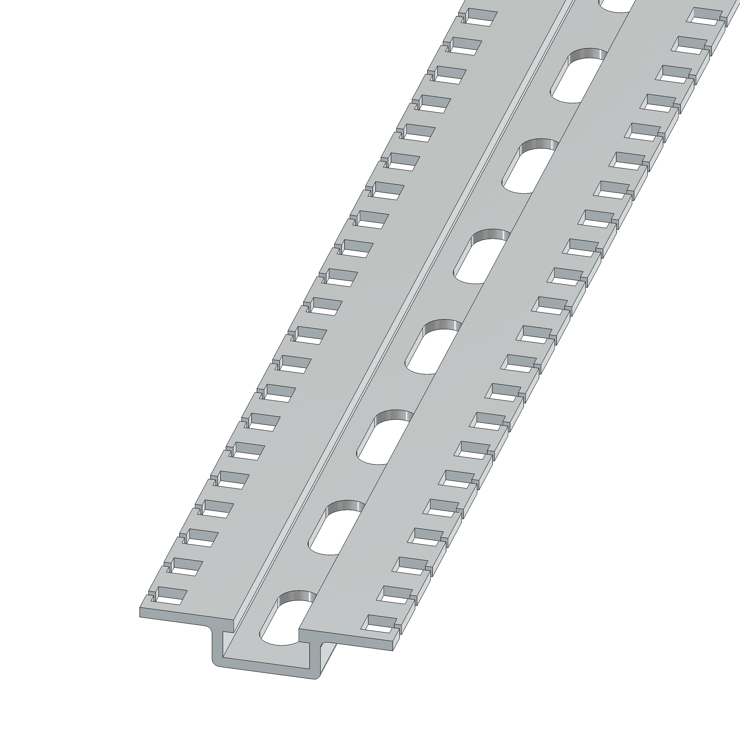 Kombischiene für Reiheneinbaugeräte und Kabelbinder bis 5mm