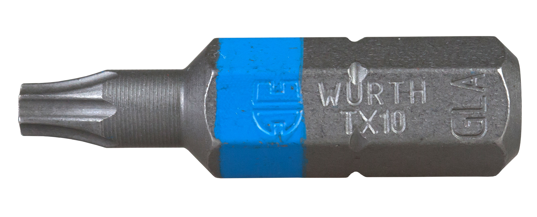 Foto: Bit 1/4" Torx TX10 blau Länge:26mm (c) Schrack
