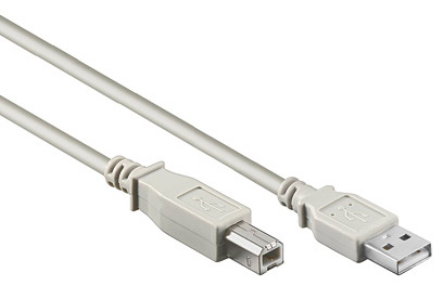 Foto: USB 2.0 A-B Kabel, A Stecker-B Stecker, 2,0m, Grau (c) Schrack