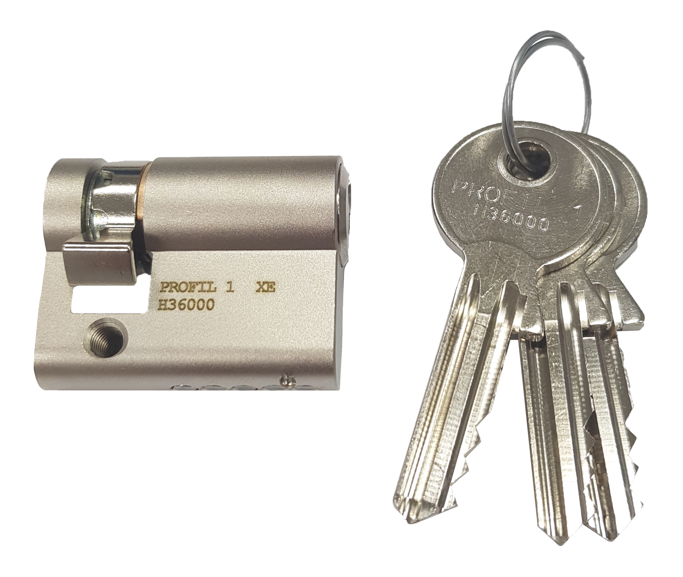 Foto: Halbzylinderschloss H36000 mit 3 Schlüssel, L=40mm (c) Schrack