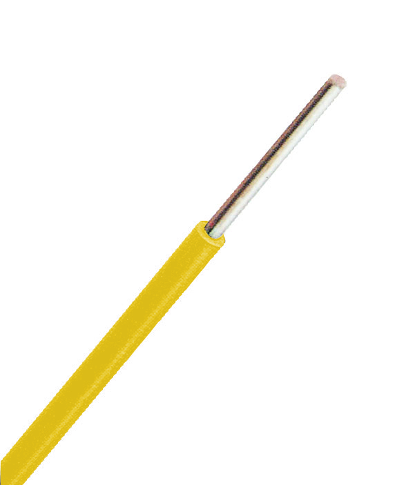 Foto: H05V-U (Yse) 1mm² gelb, PVC Aderleitung eindrähtig (c) Schrack