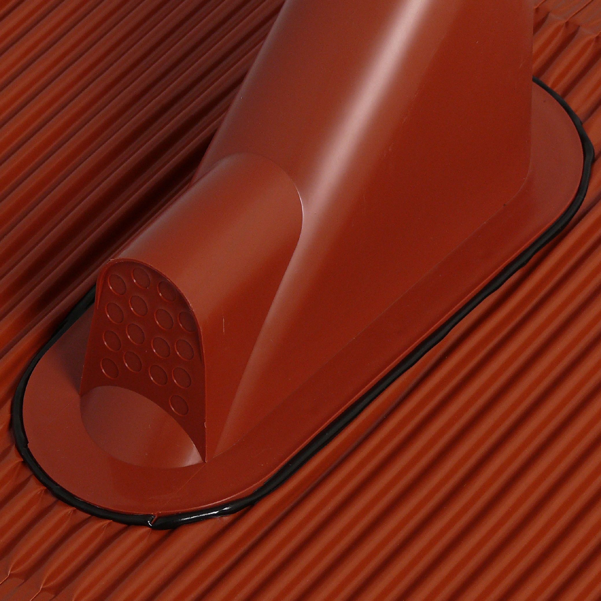 SAT Dachziegel mit Kabeleinf., 45x50cm, Mast:38-60mm,Alu,rot