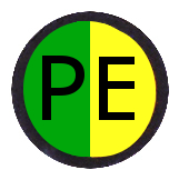 Bezeichnungsschild PE grün-gelb