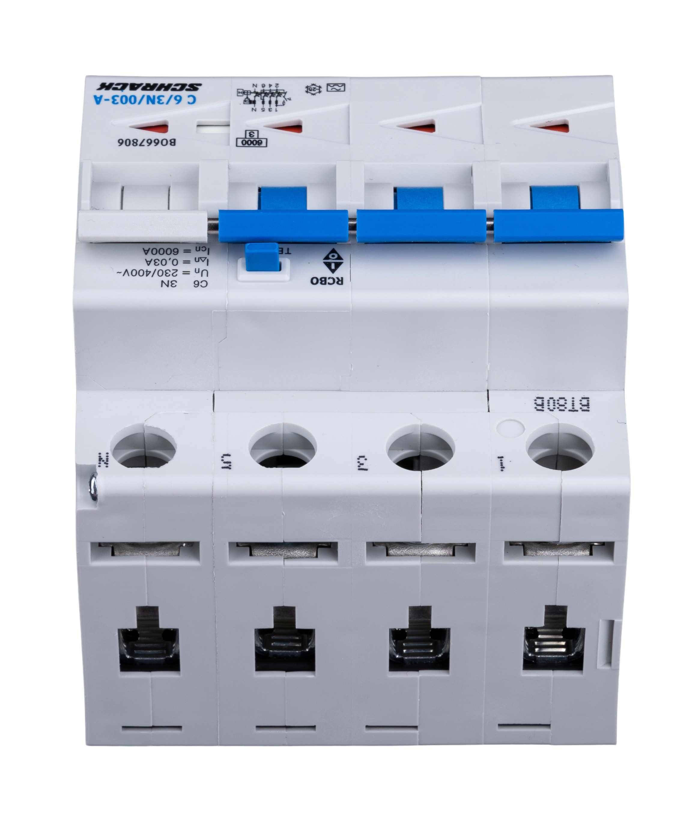 LS-FI-Schalter, Kennlinie C, 6A, 30mA, 3+N, Typ A