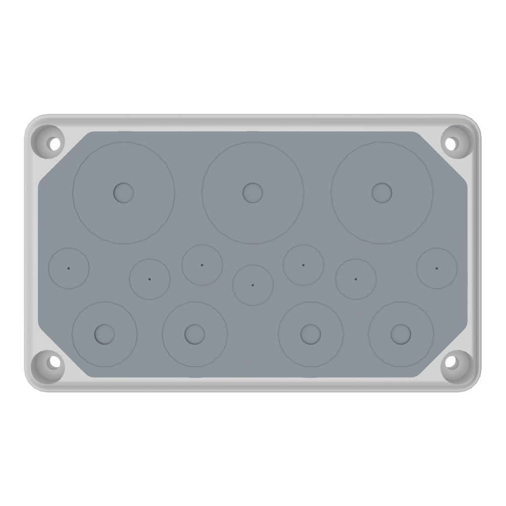 Isolierstoff.Flansch, IP55, 7xØ3-20, 4xØ3-32, 3xØ3-50mm