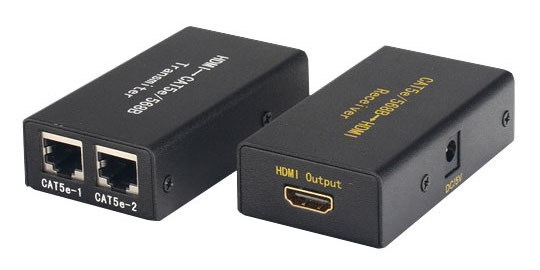 Foto: HDMI Extender HDMI-A über Cat.5e/6 >30m (2xRJ45),HDMI 1,3b (c) Schrack