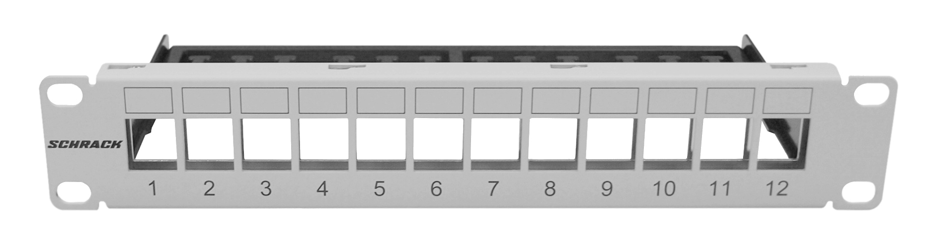 Patchpanel 10" leer für 12 Module (SFA)(SFB), 1HE, RAL7035