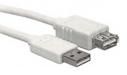 Foto: USB 2.0 Verlängerungskabel, A Stecker-A Buchse, 1,8m, Grau (c) Schrack
